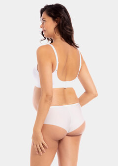 Mama Comfort Nursing Bra - White &amp; Ice Blue
