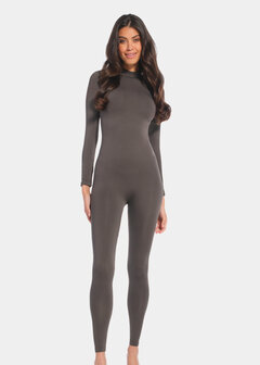 Bodycon Jumpsuit - Chocolate