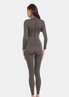 Bodycon Jumpsuit - Chocolate