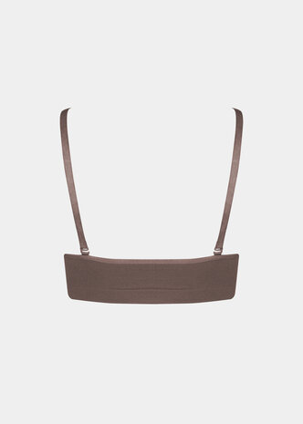 Comfort Bra With Spaghetti Straps - Espresso