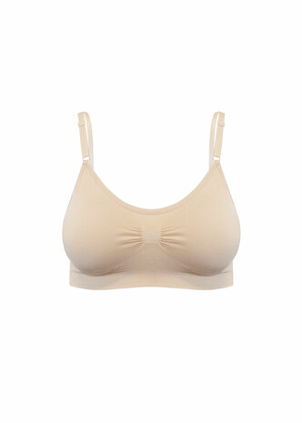 Comfort Bra With Spaghetti Straps - Latte