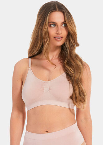 Bamboo Comfort Bra With Spaghetti Straps - Rose