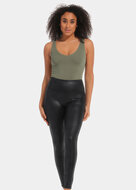 Leather Look Legging - Black