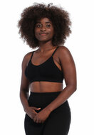 Comfort Bra With Spaghetti Straps -  Black