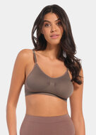 Comfort Bra With Spaghetti Straps - Espresso