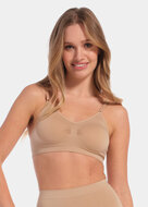 Comfort Bra With Spaghetti Straps - Cappuccino