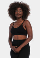 Bamboo Comfort Bra With Spaghetti Straps - Black