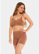 Bamboo Comfort Bra With Spaghetti Straps - Mocha