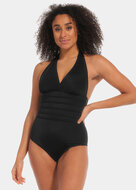Shaping Halter Swimsuit - Black