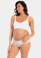 Mama Comfort Nursing Bra - White & Ice Blue