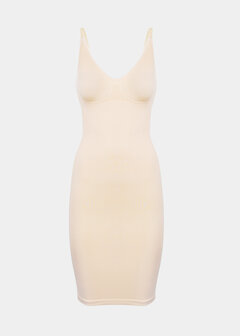 Low Back/Low Front Dress - Latte