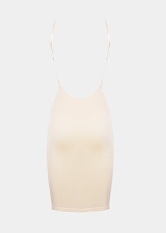 Low Back/Low Front Dress - Latte