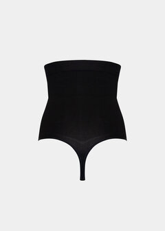 High Waist Comfort Thong - Black 