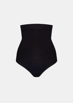 High Waist Comfort Thong - Black 
