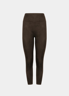 Suedine Look Legging - Chocolate