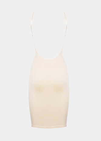 Low Back/Low Front Dress - Latte