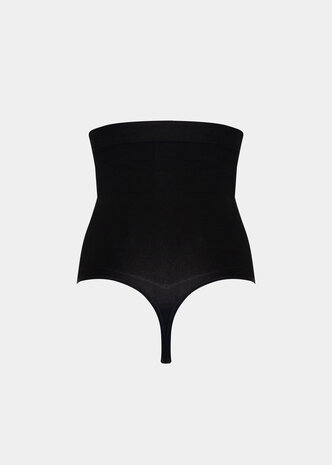 High Waist Comfort Thong - Black 