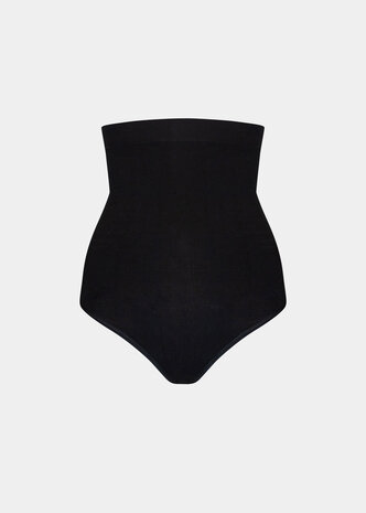 High Waist Comfort Thong - Black 