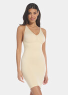 Low Back/Low Front Dress - Latte